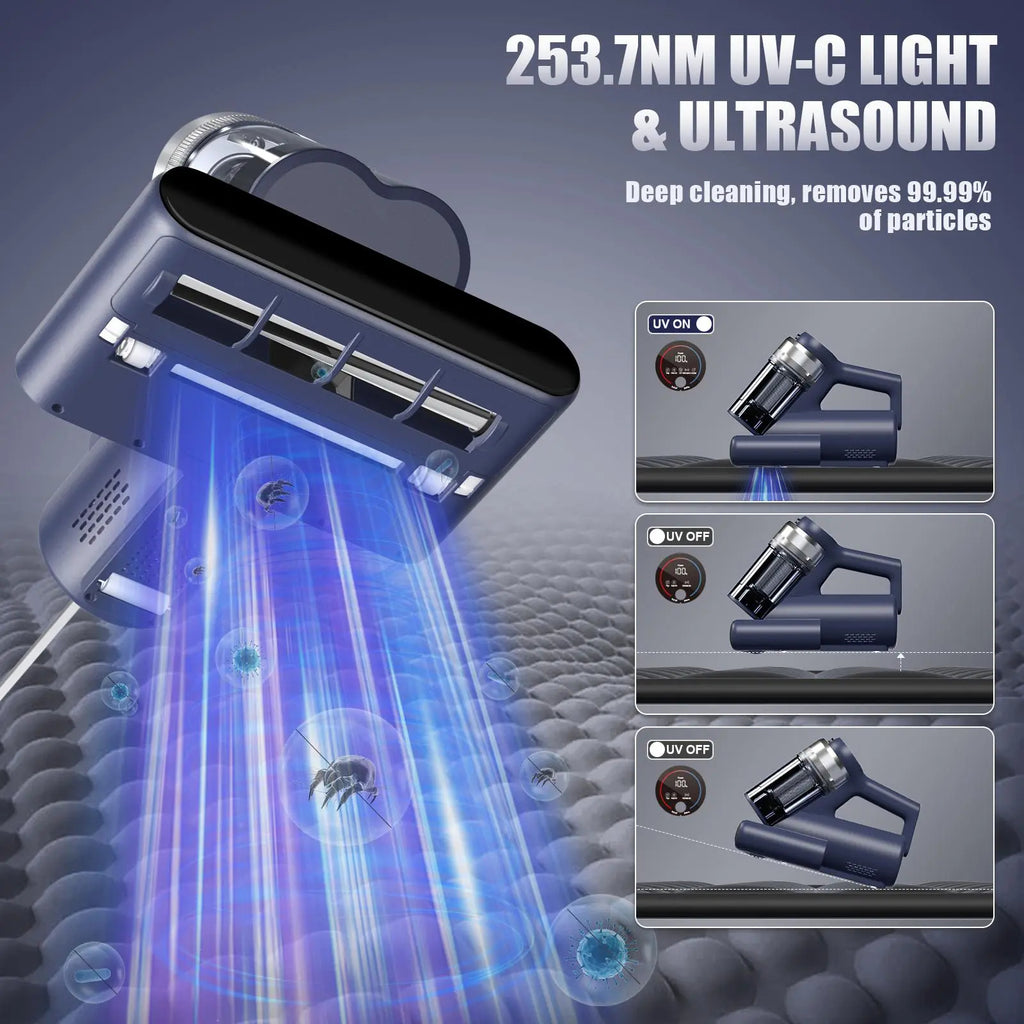 Mattress Vacuum Cleaner for Dust Mites with 16Kpa Powerful Suction